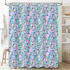 Colorful Bath Curtain with Cute Butterfly Design for Bathroom Decor Pink Blue Green Purple Shower Curtain Fabric Waterproof Home