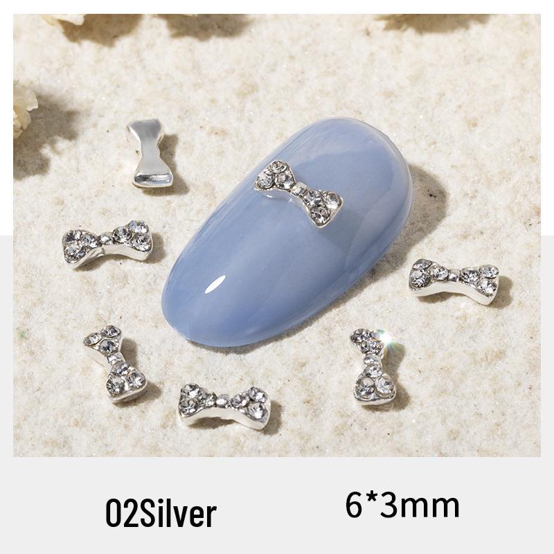 Elegant Bow Pearl & Zircon Rhinestone 3D Nail Decorations