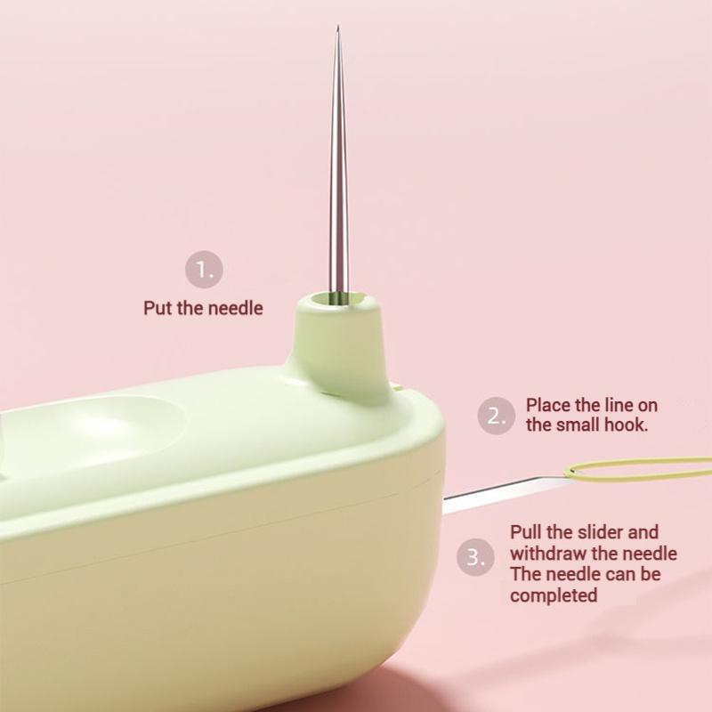 2 In 1 Needle Threader Multi-function Threader Hand Sewing Tools Needle Change Thread Hand Tool Cross-Stitch Threader Device