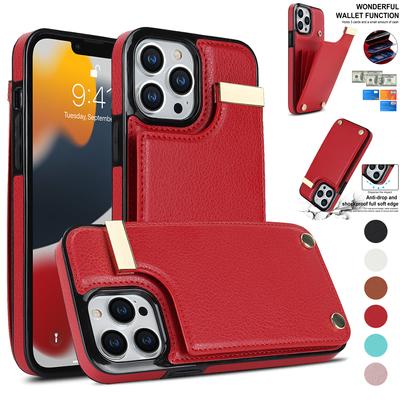 Leather Wallet Case with Card Slots Holder for iPhone 15 14 13 12 11 Pro Max XS MAX XR 8 7 Plus/Samsung S23 S22 S21 S20 Ultra Plus A14 A13 A54 A52 A53