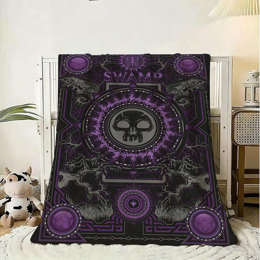 Magic The Gathering Throw Soft Flannel Throw Blanket, Lightweight Breathable Summer Nap Blanket For Sofa Home Travel Cozy Decor