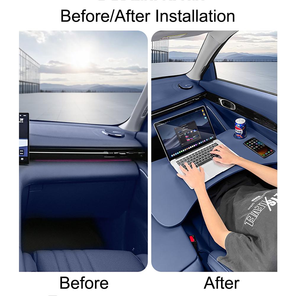 For Geely Galaxy E5 eMas 7 Car Foldable Table Board Vehicle Mounted Desk Storage Organization Interior Office Accessories