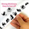 500Pcs Creative Little Black Cat Cute Cartoon Roll Stickers Decorative Water Cup Notebook Diy  Stickers