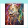 Wolf Diy Peacock 5d Diamond Painting Embroidery Cross Kits Home Art Decor