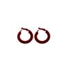 Ankola Red Flocking Large Circle Earrings for Women - Autumn/Winter Style, Bold, Versatile, High-End.