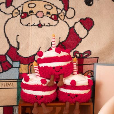 Simulation Cute Red Fun Candle Small Cake Doll Plush Toy Doll Children's Gift Doll Ornaments