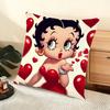 B-Betty B-Boop Cushion Cover Soft Short Plush Pillow Cover Smooth Cozy Texture Aesthetic Cushion Case Home Decor