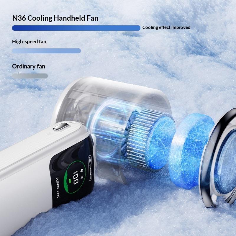 Semiconductor Cooling High Speed Handheld Fan Usb Mini Portable Charging Folding Violent Small Fan