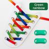 1Pair Glitter Shoelace Rainbow Elastic Laces Sneakers No Tie Shoelace Innovation Flat Shoe Laces Without Ties for Kid and Adult