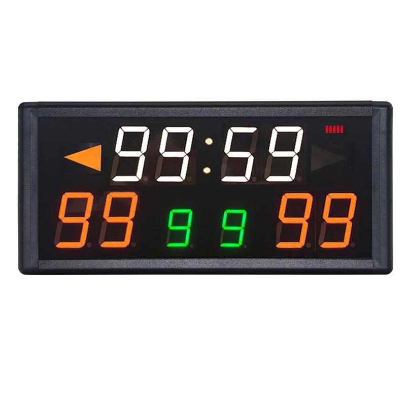 GANXIN Rechargeable Multifunction Countdown Shot Clock Timer Portable LED Digital Scoreboard with Remote Control for Multisports