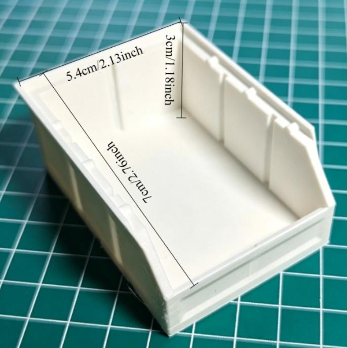 Small Hardware Parts Classification Storage Holder Single Layer Slanted Opening Desktop Case Multifunctional Sorting Organizer