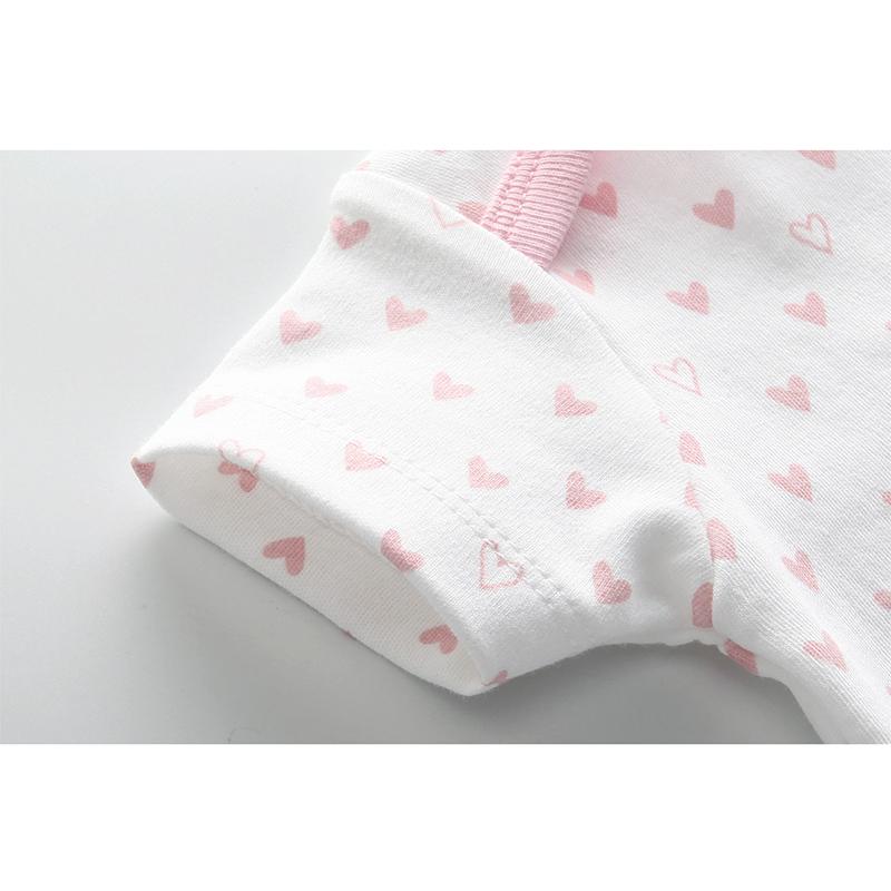 Kiddiezoom 5 Pcs Fashion Baby Boys Girls Bodysuits 100%Cotton Soft Newborn Clothes