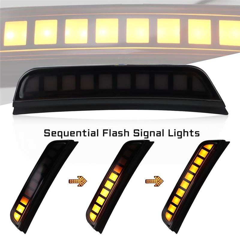 LED Side Marker Light Wheel Eyebrow Light Turn Signal Lamp Daytime Running Light For Jeep Grand Cherokee -2024