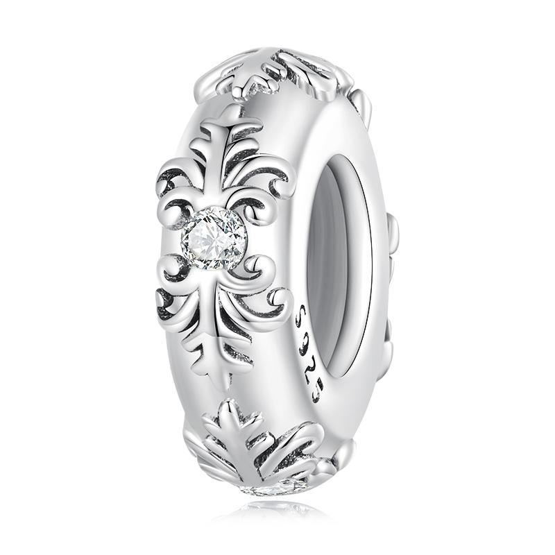 WOSTU Real 925 Sterling Silver 15 Styles Pet Vintage Heart Spacer Stopper Beads fit Wostu original Charm Bracelet Jewelry CQC593
