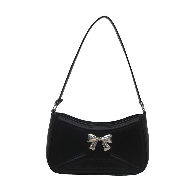 French Niche Bow Underarm Bag 2025 New Personalized Korean Shoulder Bag Summer Foreign Commuter Baguette Bag