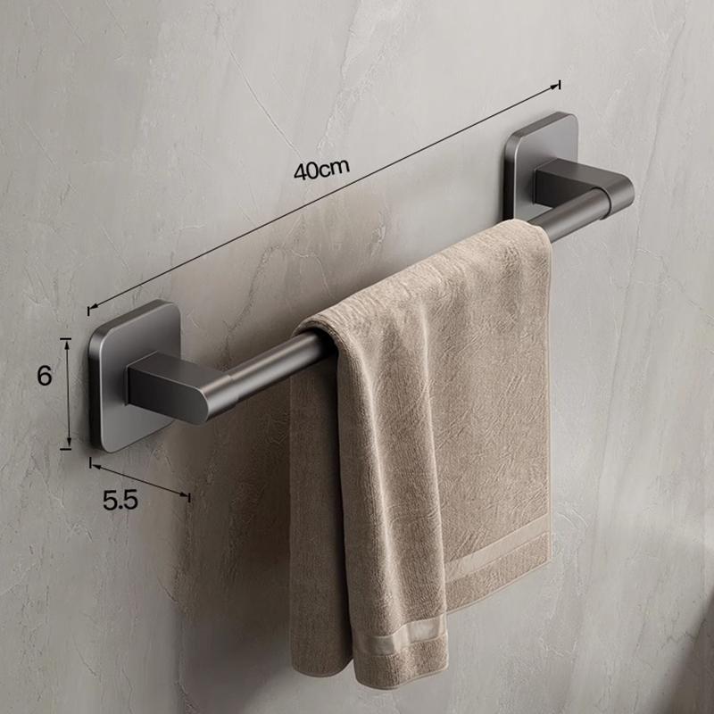 Banyo Havlu Tutucu Beyaz Sondaj Olmadan Banyo Siyah Havlu Askısı Havlu Çubuğu Kendinden Yapışkanlı Banyo Havlu Askısı Havlu Demiri