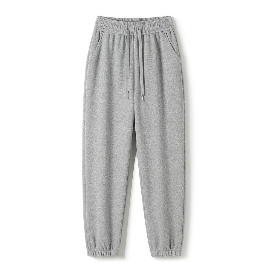 Han Shu Jia Autumn/Winter Fleece-Lined Sweatpants - Casual, Thickened Pair for Couples (H8018)