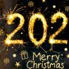 Christmas Glass Stickers 2026 Number Blessings Golden Flame Effect Waterproof Easy to Apply New Year Window Decals