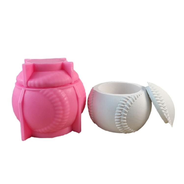 

2Pieces Silicone Mold Baseball Candle Holder Moulds Reusable and Flexible Suitable for Crafting and Home Decorations 1