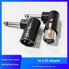 Aluminum Right Angle 6.35mm Port to XLR Female Adapter for Reliable Audios Signal Transmission in Professional Use