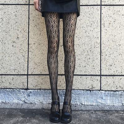 Meias-calças Arrastão Sexy Pretas Para Mulheres Padrão da Moda Malha Vazada Meias-calças Sexy Acessórios Sexy