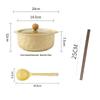 ZISIZ Ceramic Double-Handle Instant Noodle Soup Bowl