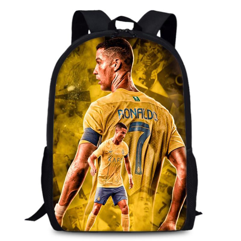 15in Ronaldo Cristiano Oxford Backpack Large Capacity School Bag Sports Travel