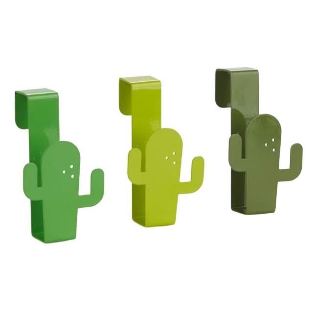 Crochets À Serviette - Balvi - Cactus - Métal Inoxydable - 9 X 4 Cm - 3 Pièces