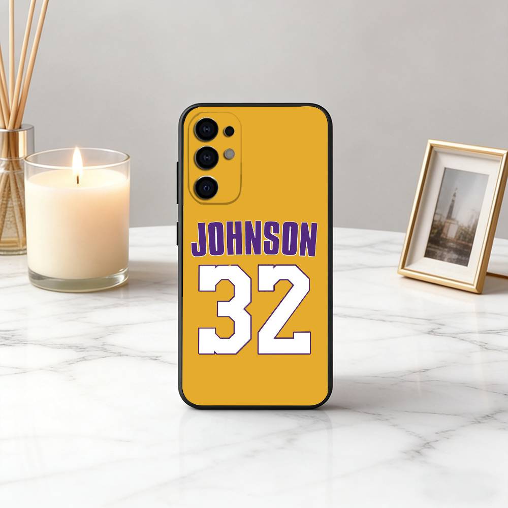 

M-Magic Earvin J-Johnson 32 Phone Case For Samsung S25,S24,S21,S22,S23,S30,Ultra,S20,Plus,Fe,Lite,Note,10,Black Cover Samsung S23ULTRA5G