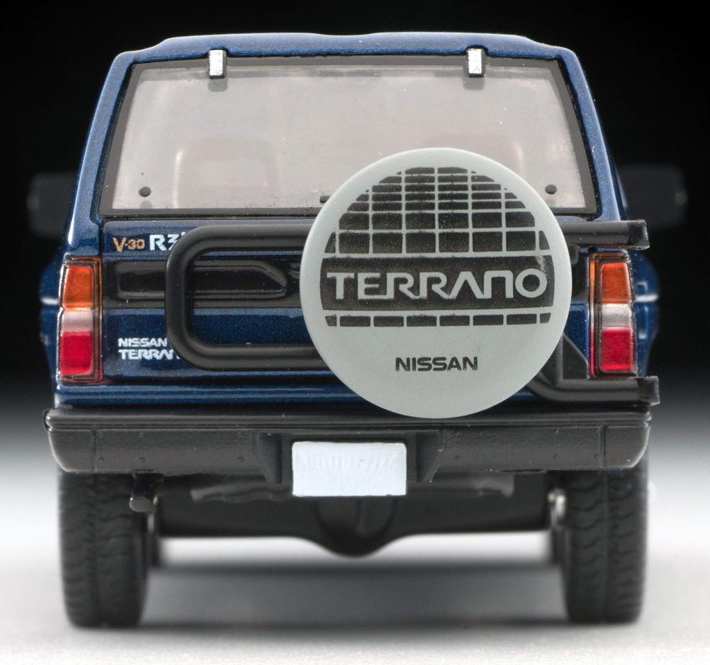 Tomica Limited Vintage Neo Nissan Terrano R3M with optional navy finished 1/64 LV-N63c parts, blue, model.