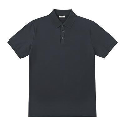 FERRAROMILANO Men'S Collared Short Sleeve T-Shirt Charcoal (Am0Dks20538)