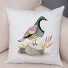 Cute Cartoon Parrot Pillowcase Decorated With Birds And Flowers Living Room Bedroom Sofa Car Cushion Pillowcase 45X45Cm