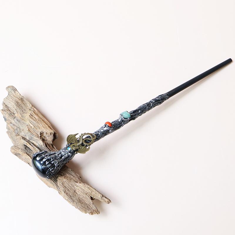 Scettro di Cristallo a Forma di Coltello, Bacchetta Magica che Unisce Cristallo a Forma di Coltello e Sfera di Cristallo, Regalo di Halloween