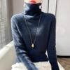 Herbst und Winter Damen Hochgeschlossener Strickpullover Damen, Innen Slim Bottoming Shirt Weicher, klebriger Pullover mit gestapeltem Kragen