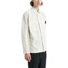 Stone Island Solid Color Logo Polo Long Sleeve Shirt With Chest Pocket Men shirts White 7915112WN-V0197