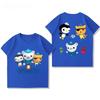 Potdemiel Octonauts Children's Pure Cotton T-Shirt, New Summer Style, Comfortable and Breathable Children's T-Shirt