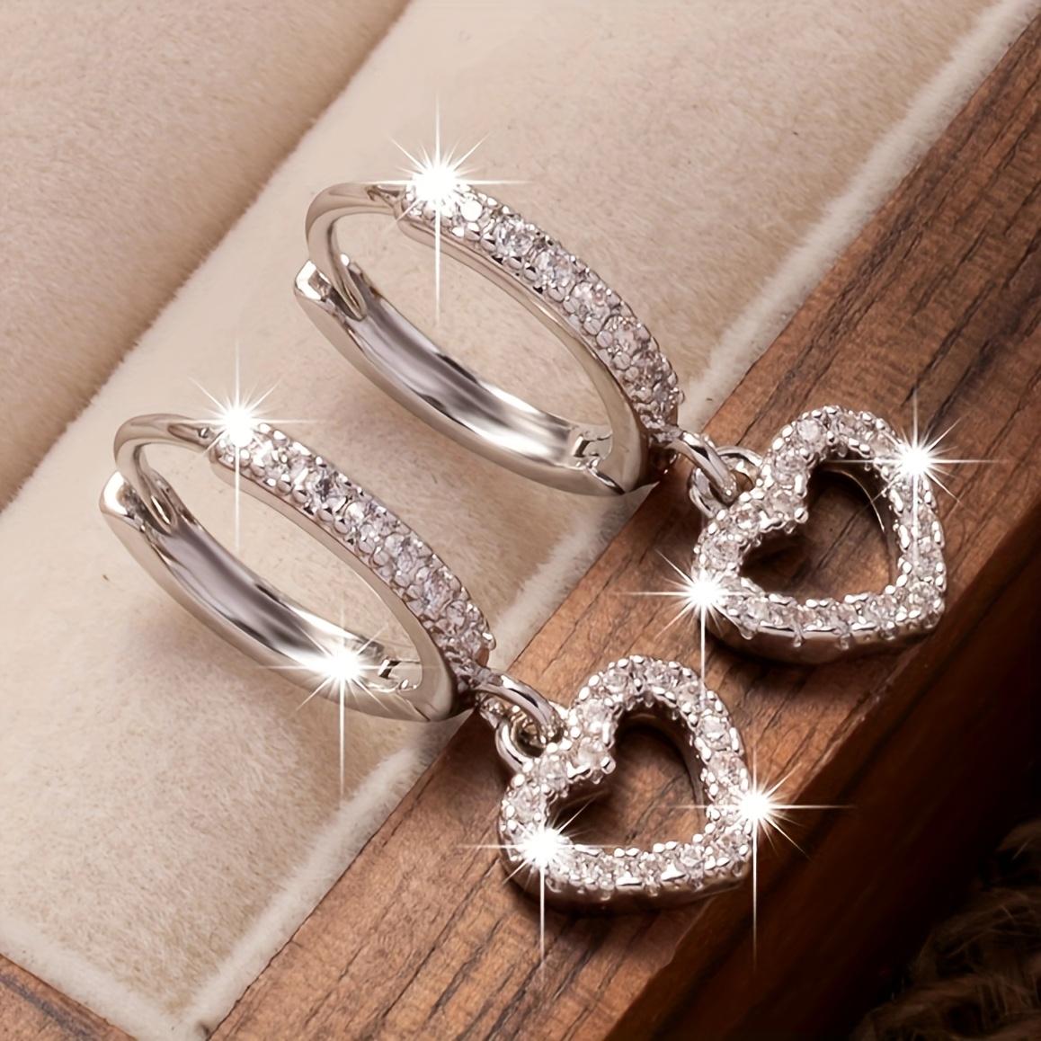 

Серьги-кольца с подвеской в виде сердца, простой сексуальный стиль, идеально подходят для повседневной носки, серьги, ювелирное украшение, подарок