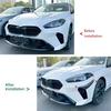 A03Z-Car Front Bumper Side Splitter Spoiler Fog Lamp Side Spoiler Trim For BMW 1 Series F70 2 Series F74 M Sport 2024+ Glossy Bl