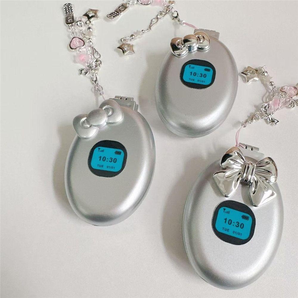 Flip Phone Make-up Mirror Millennium Style Y2k Pendant Plastic Air Cushion Comb Women Girls