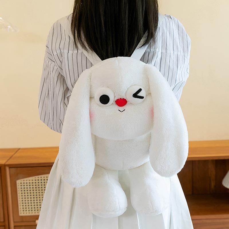 Cute eyes rabbit doll plush toy girl bed sleeping doll warm heart to accompany girlfriend birthday gift