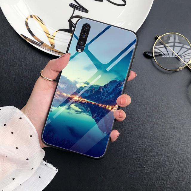 

Чехол с горным пейзажем для Samsung Galaxy A71 A72 A70 A73 A53 A13 5g A03 A22 A21s A03 Core A42 A52, чехол из закаленного стекла Capinha For Samsung A72