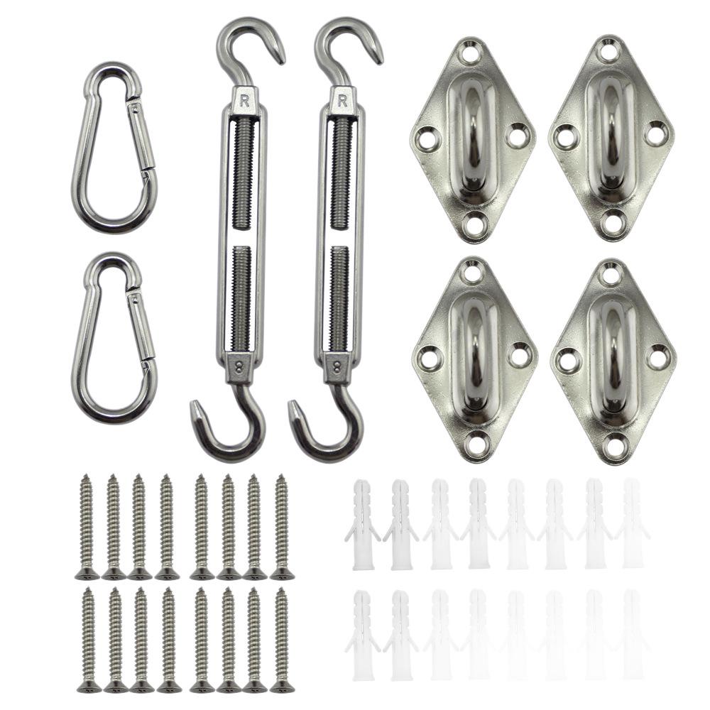 5mm Edelstahl Quadratischer Sonnenschutz Markise Zubehör Set