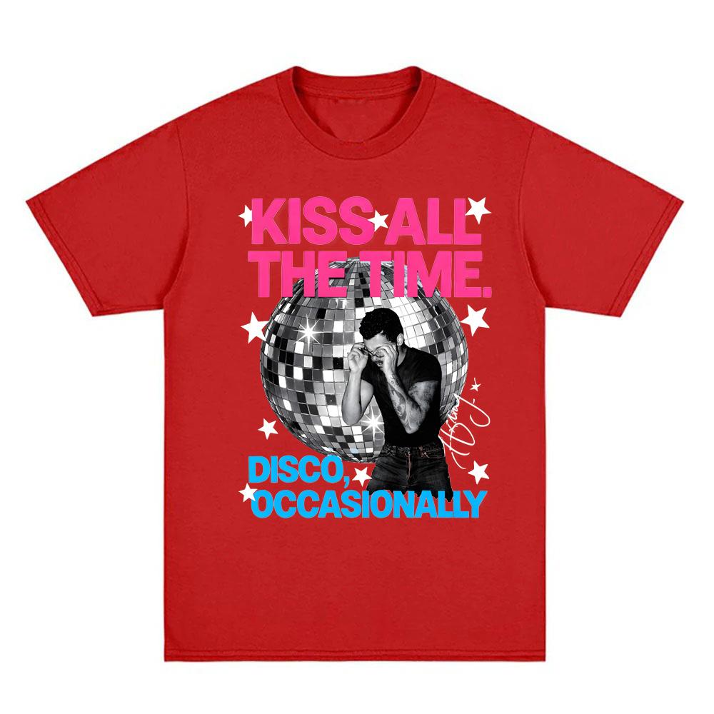 2026 Summer HarryStyle Kiss All The Time Disco Occasionally Disco Ball Love On Tour Classic TShirt High Quality Comfortable S