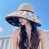 2025 Korean Version Outdoor Vinyl Sunshade Sun Protection Versatile Sun Hat Women's Summer Bow Bucket Hat