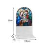 Acrylic Sign Candle Holder Prayer Catholic Table Centerpiece Jesus Candlestick Holder for Mother's Day Christmas Decoration