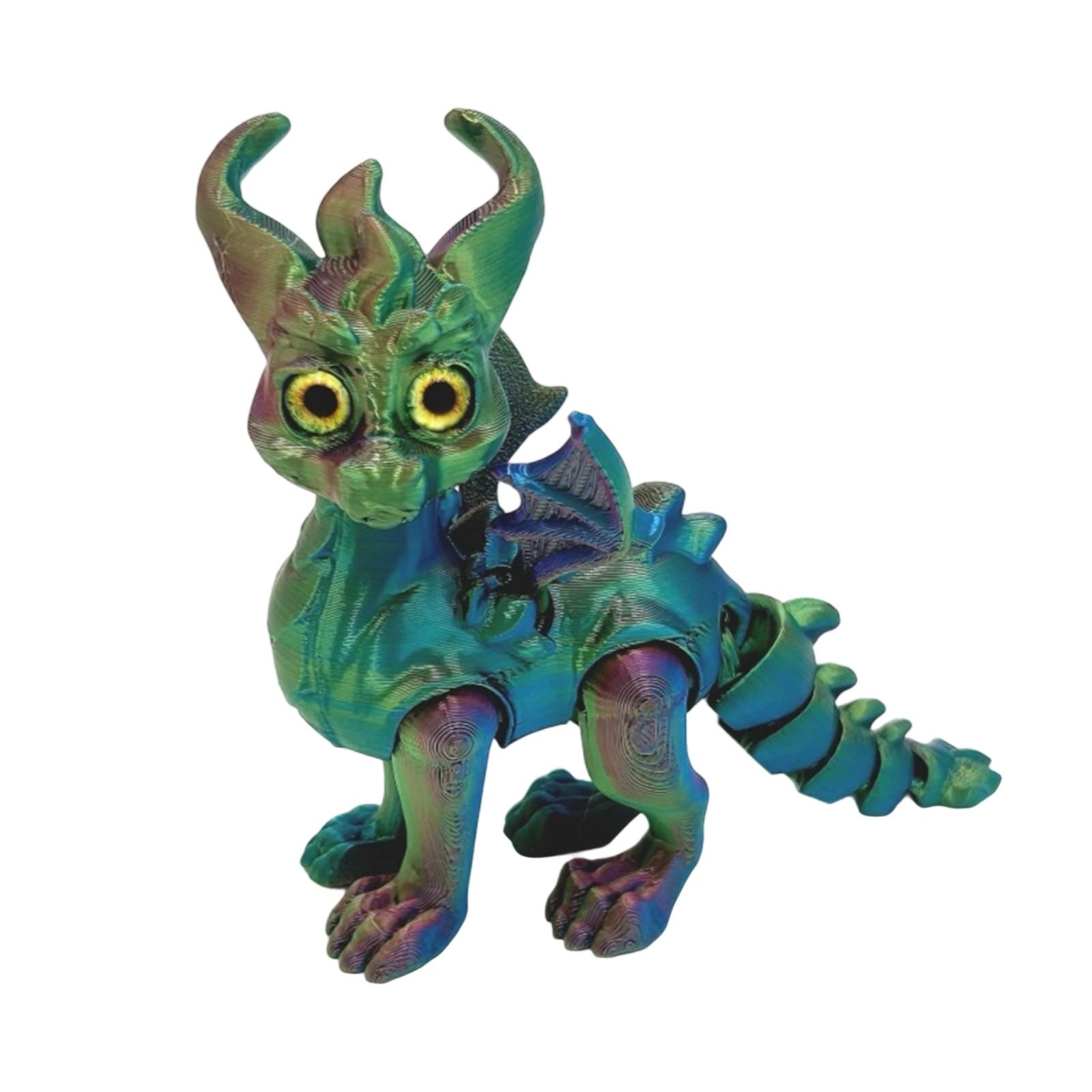 

3D-печатные глаза дракона-симуляции Реалистичный летающий дракон с подвижными суставами Настольные украшения Поделки Детские игрушки One Size