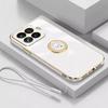 Glossy Plating Ring Holder Case for Xiaomi 17T 15T Pro Soft Silicone Lanyard Lens Protection Cover For XIAOMI MI17T Pro 15Tpro