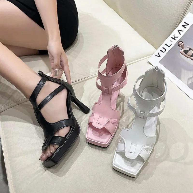 Fashion Women Sexy High Heels Sandals Female Platform Dress Party Shoes Summer Slippers  Fashion New Pumps Mujer Zapatillas Slides
