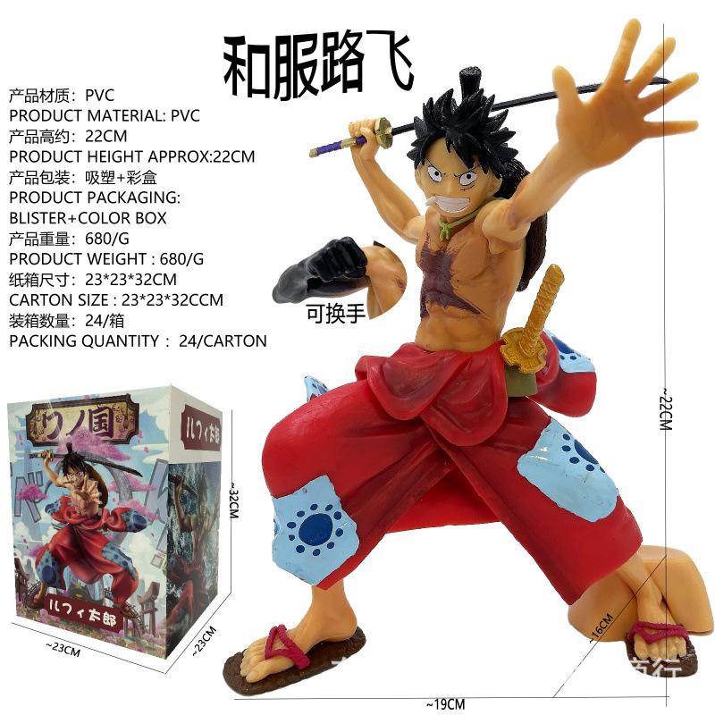 New One Piece And The Land Of Kimono Luffy Figurines Model Figurines Accessories Birthday Gifts Creative Anime Toys