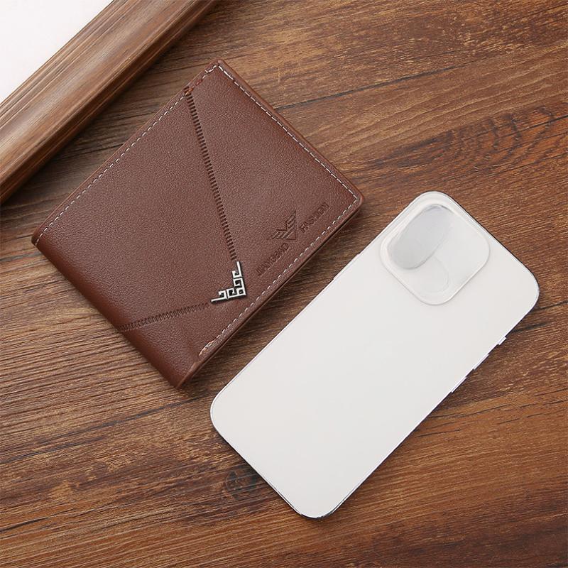 Herren Geldbörsen Kurze Geldbörse, Leder Kartenhalter, Münzfach, Clutch, Business-Stil